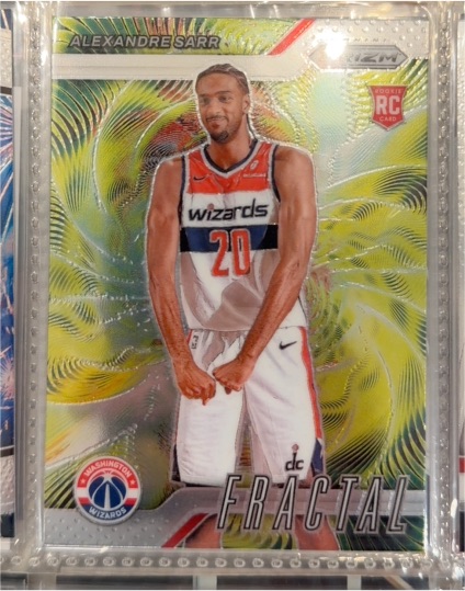 2024-25 Panini Prizm #6 Alexandre Sarr Fractal Silver Prizm Rookie — front