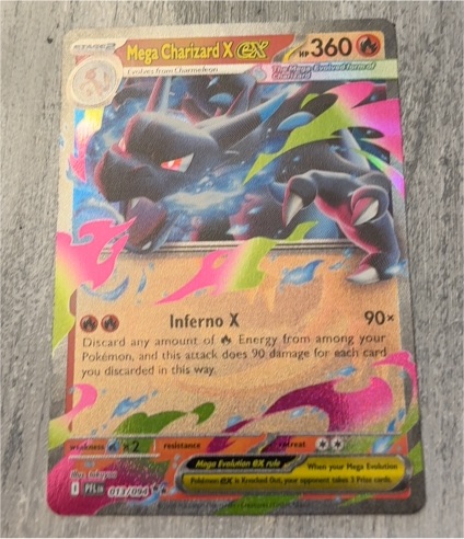 Mega Charizard X ex 013/094 Me02: Phantasmal Flames — front
