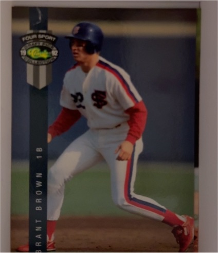 1992 Classic Four Sport #283 Brant Brown — front