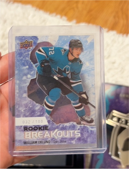 2021-22 Upper Deck Series 2 Rookie Breakouts #RB32 William Eklund — front