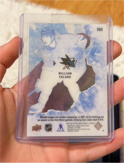 2021-22 Upper Deck Ice #RB8 William Eklund — front