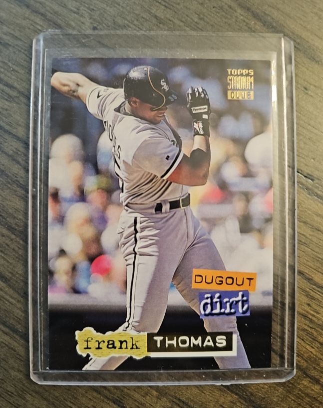 1994 Topps Stadium Club Dugout Dirt #9 Frank Thomas — front