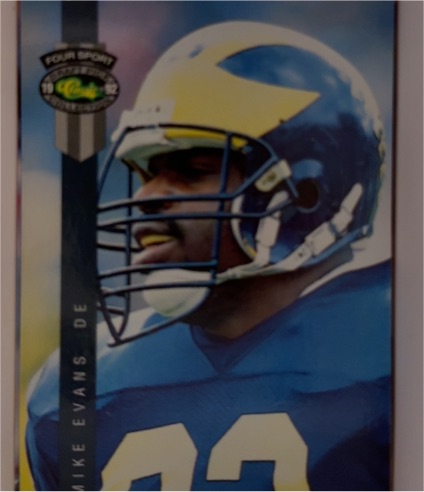 1992 Classic Four Sport #140 Mike Evans — front