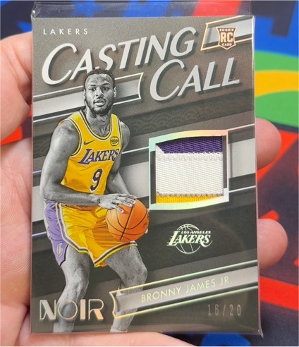 2024-25 Panini Noir Casting Call #CCM-BRO Bronny James Jr — front