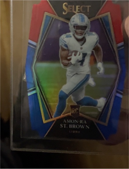 2021 Panini Select Premier Level Die-Cut #173 Amon-Ra St. Brown — front