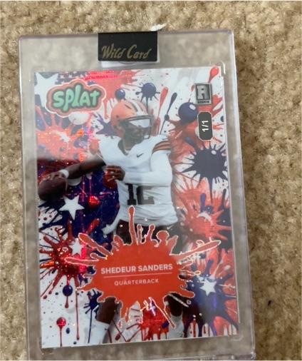 2025 Wild Card Splat Shedeur Sanders Rookie Card — front