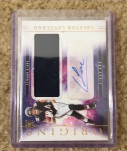 2025 Panini Origins #RJJ-CLD Colston Loveland Rookie Patch Auto — front