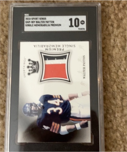 2018 Sage Sportkings SMP-WP Walter Payton Single Memorabilia Premium — front