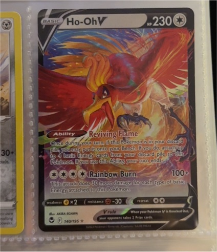 2022 Pokémon TCG Silver Tempest #140 Ho-Oh V — front