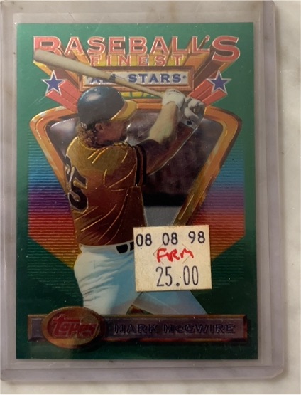 1993 Topps Finest #92 Mark McGwire — front
