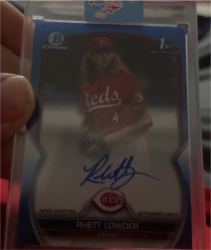2023 Bowman Chrome Draft Autograph #CDA-RLO Rhett Lowder — front