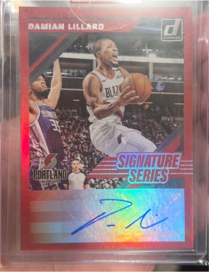 2019-20 Donruss Signature Series #SS-DL Damian Lillard — front