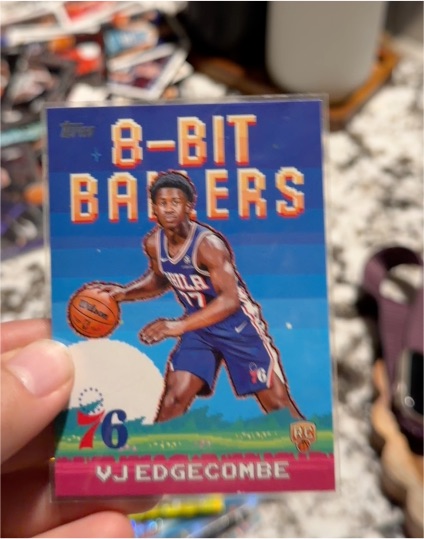 2025-26 Topps #8B-33 VJ Edgecombe 8-Bit Ballers Rookie Card — front
