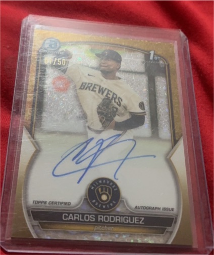 2023 Bowman Chrome #CPA-CR Carlos Rodriguez — front