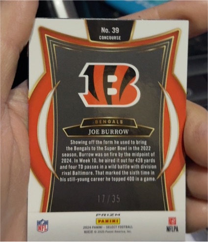 2024 Panini Select Concourse #39 Joe Burrow — front
