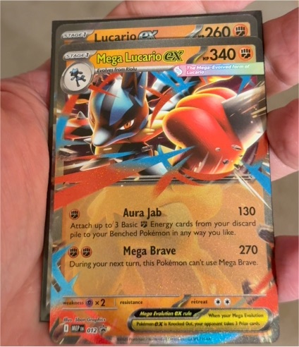 Mega Lucario ex 012 Me: Mega Evolution Promo Holo — front