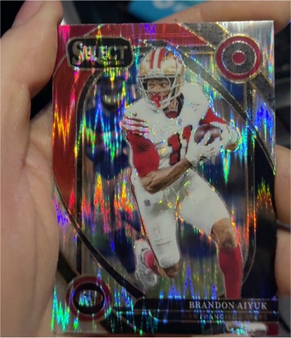 2024 Panini Select - Club Level Brandon Aiyuk #210 Red & Yellow Shock Prizm — front