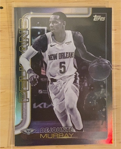 2025-26 Topps Basketball #192 Dejounte Murray Blackout Parallel — front