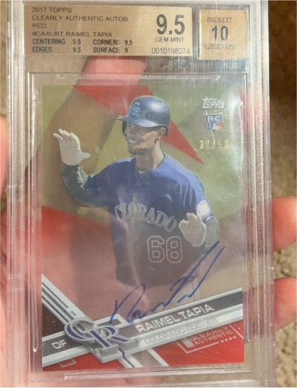 2017 Topps Clearly Authentic Autos #CAAURT Raimel Tapia — front