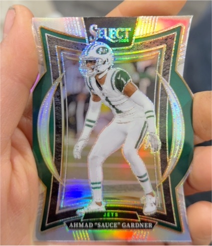 2024 Panini Select - Concourse Ahmad "Sauce" Gardner #93 Silver Prizm Die-Cut — front
