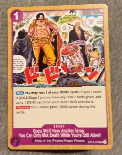 2025 One Piece Card Game OP13-075 Guess We'll Have Another Scrap — front