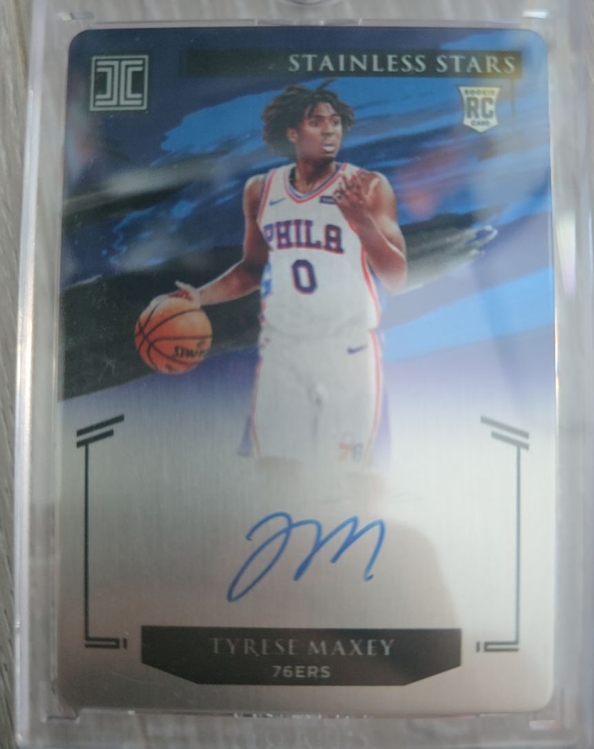 2020-21 Panini Impeccable Stainless Stars #SSA-TYM Tyrese Maxey — front