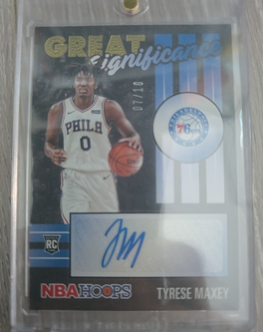 2020-21 Panini NBA Hoops Great Significance #GS-TMX Tyrese Maxey — front