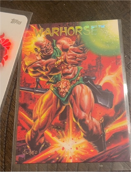 1993 Dynamic Entertainment The Creators Universe Warhorse Promo Card — front