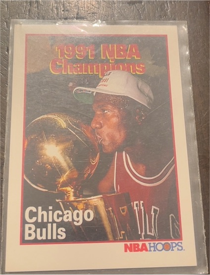 1991-92 Hoops #543 1991 NBA Champions Michael Jordan — front