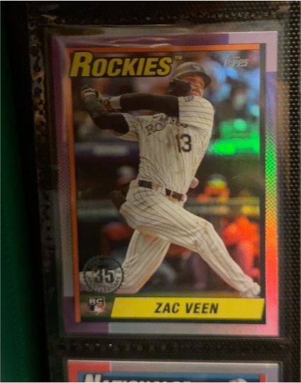 2025 Topps Update Series 1990 Topps Baseball #U90-34 Zac Veen — front