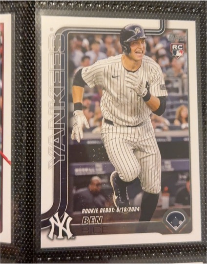 2025 Topps Update Series #US25 Ben Rice Rookie Debut — front