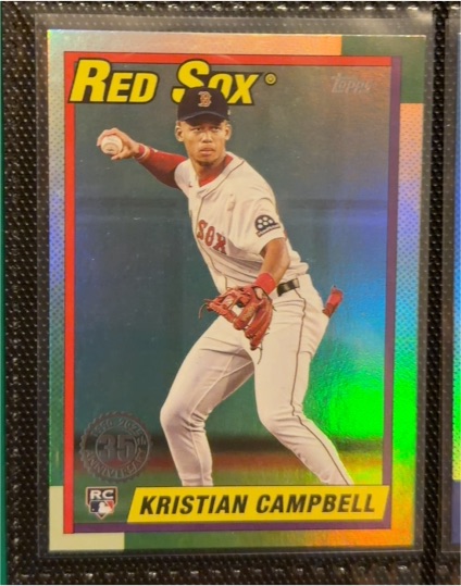 2025 Topps Update #U90-36 Kristian Campbell 1990 Topps Baseball 35th Anniversary — front