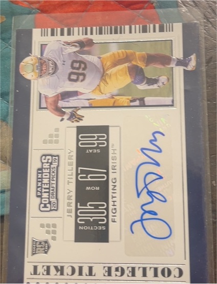 2019 Panini Contenders Draft Picks #305 Jerry Tillery — front