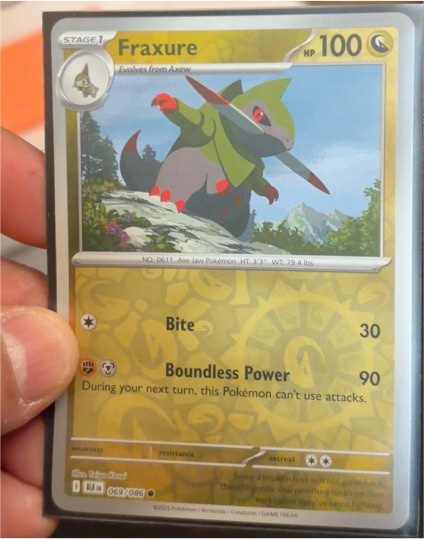2023 Pokémon SV: Black Bolt #069 Fraxure — front