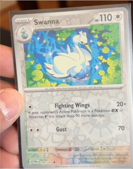 2022 Pokémon SV06: Twilight Masquerade #140 Swanna — front