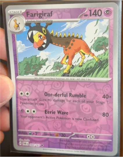 2024 Pokémon SV06: Twilight Masquerade #084 Farigiraf — front