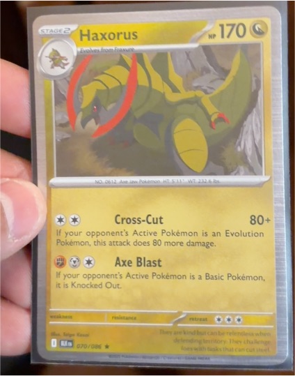 2023 Pokémon SV: Black Bolt #070 Haxorus — front