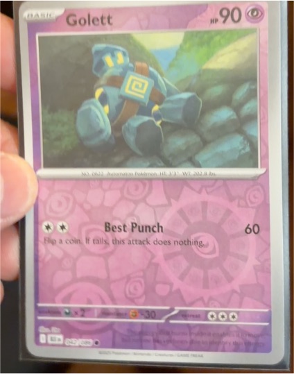 2025 Pokémon SV Black Bolt #042 Golett — front