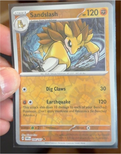 2024 Pokémon SV06: Twilight Masquerade #098 Sandslash — front