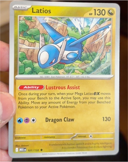 2025 Pokemon ME01: Mega Evolution #101 Latios — front