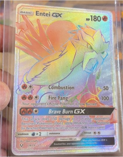 2017 Pokémon Shining Legends #74 Entei GX — front