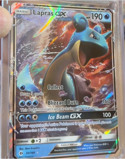 2017 Pokémon Sun & Moon #35 Lapras GX — front