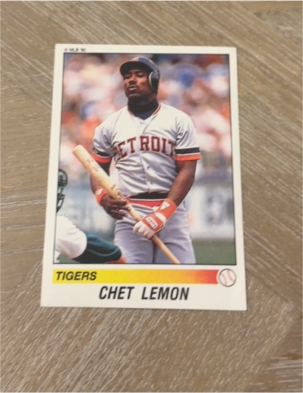 1990 Panini #244 Chet Lemon — front