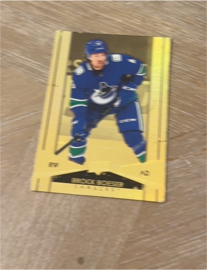 2021-22 Upper Deck Tim Hortons Gold Etchings #G-9 Brock Boeser — front