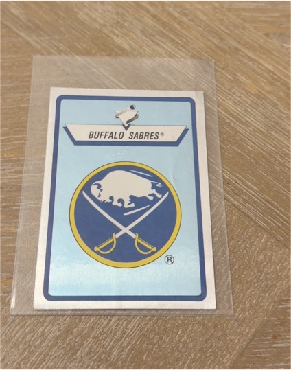 1990-91 Panini NHL #27 Buffalo Sabres Foil Sticker — front