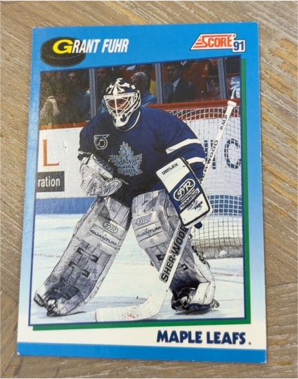 1991-92 Score #608 Grant Fuhr — front