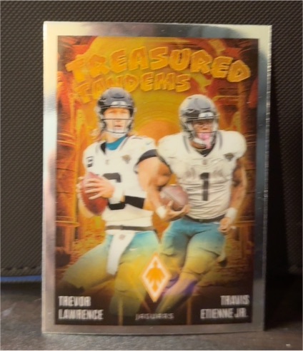 2024 Panini Phoenix #TT-JAX Trevor Lawrence / Travis Etienne Jr Treasured Tandems — front