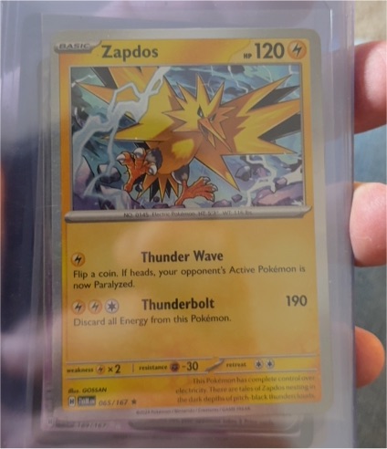 2024 Pokémon TCG Scarlet & Violet Twilight Masquerade #65 Zapdos — front