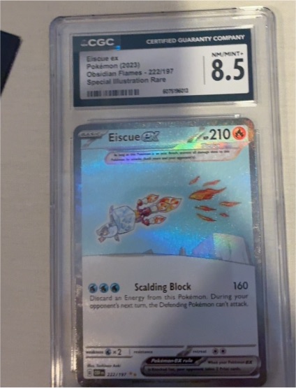 2023 Pokemon Obsidian Flames #222 Eiscue EX Special Illustration Rare — front