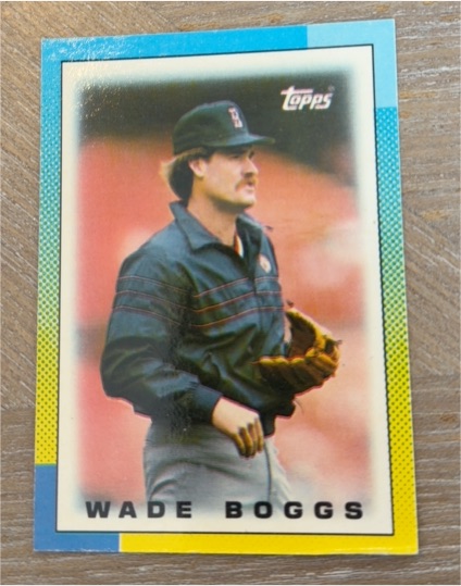 1990 Topps Major League Leaders Minis #3 Wade Boggs — front